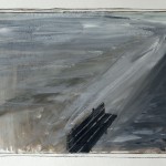 Coastal landscape 33x25 cm, oil, ink on paper © Henk p  van den Berg